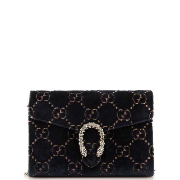 Gucci Dionysus Chain Wallet Gg Velvet #182524G76B - Picture 1 of 9
